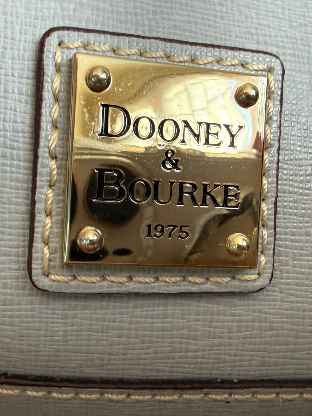 Dooney & Bourke Saffiano Leather Domed Satchel | Dove Gray | Dust Bag Included - Picture 4 of 11